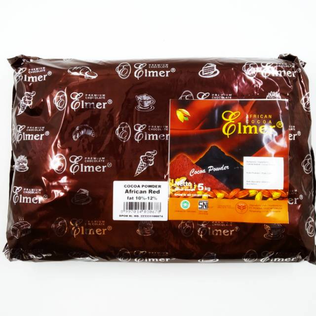 

ELMER Premium Cocoa / Coklat Powder African Red ( 10% - 12% ) 5 Kg