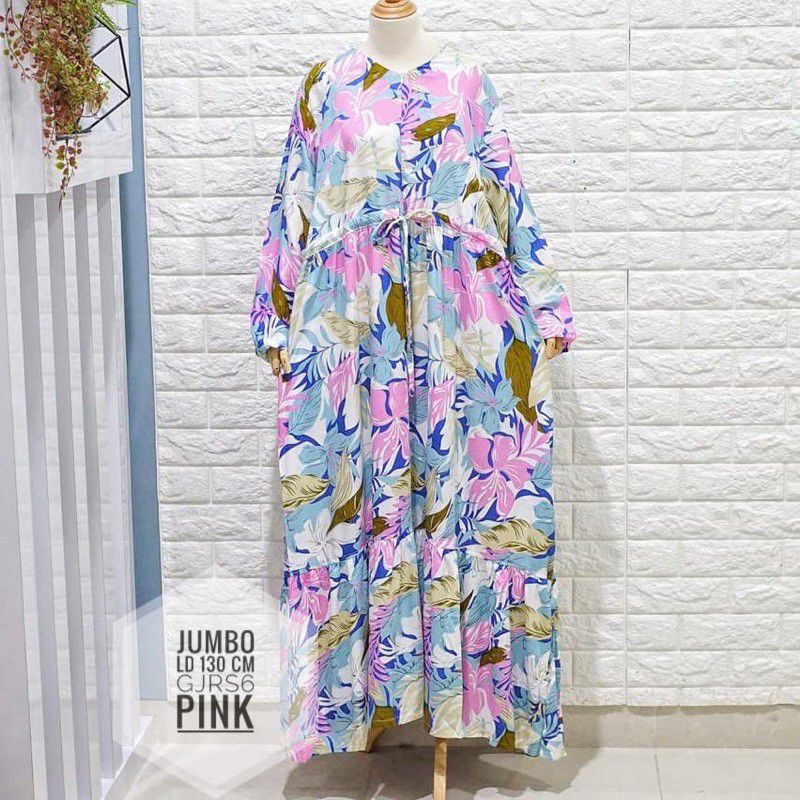 super jumbo gamis rayon ld 130 cm