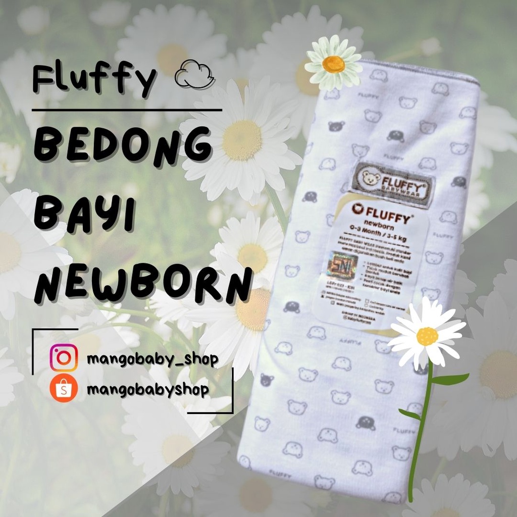 FLUFFY BABYWEAR | BEDONG BAYI 3 PCS NEWBORN ANAK 0 - 3 BULAN \ 3 - 5 KG \ 90 x 110 cm
