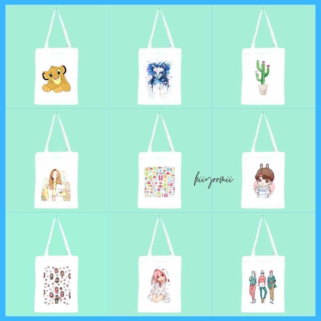 (PART 9 TOTEBAG DRILL) TAS TOTE NEW  [ADA RESLETING] [BISA BAYAR DI TEMPAT] bahan halus || Kiiyoomii