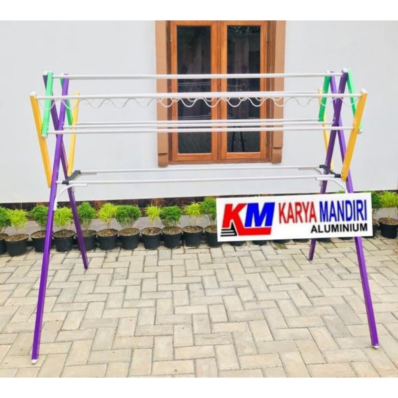 LIVINA - Jemuran Baju / Pakaian / Handuk Aluminium Warna - 175 CM / 1,75 Meter / 1,75 M