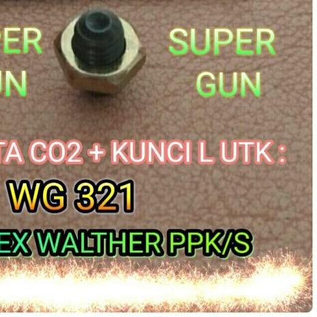 ⅎ BAUT RATA L plus KUNCI L PENGUNCI BAUT CO2 WG 321 & UMAREX WALTHER PPK ♂