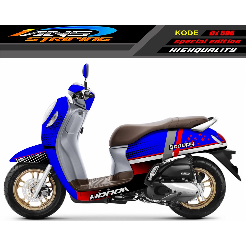 STICKER HONDA SCOOPY FULL BODY / STICKER VARIASI SCOOPY ELEGANT/ STICKER TERBARU