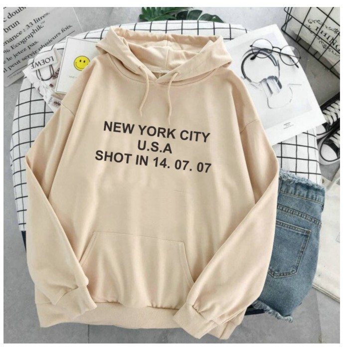 HOODIE UNISEX NEW YORK CITY TEBAL PREMIUM KEREN TERBARU,