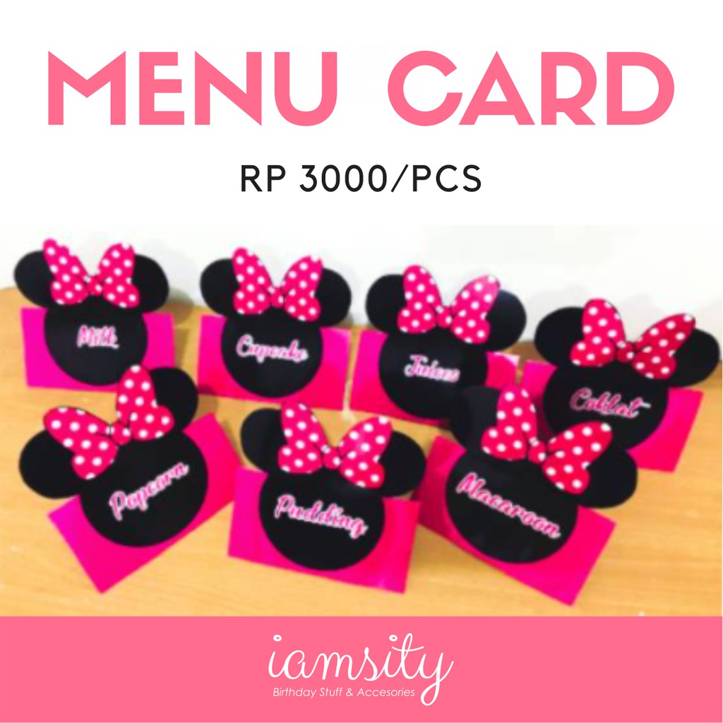 

Name card menu card kartu menu Table Custom Desain dessert table