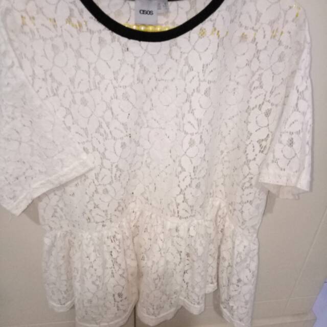 Atasan brokat peplum