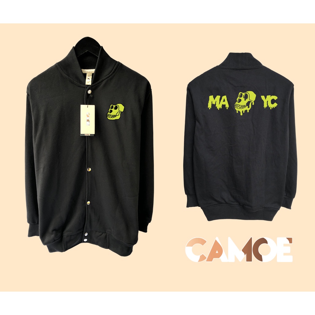 Jaket Baseball Varsity MAYC NFT Mutant Ape Yacht Club BAYC Logo