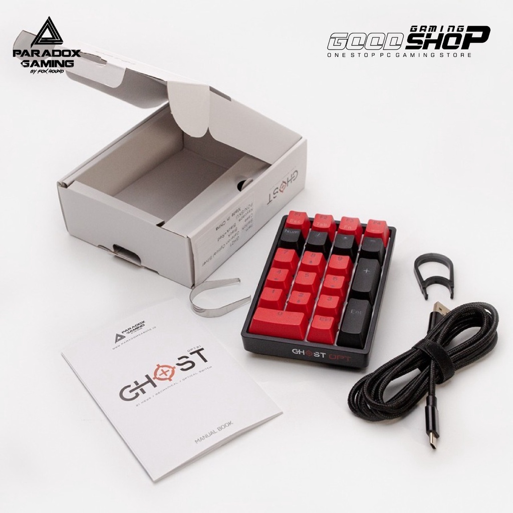 Paradox Gaming GH21 PBT Numpad Keycaps (Black/Red)/ABS Black Case