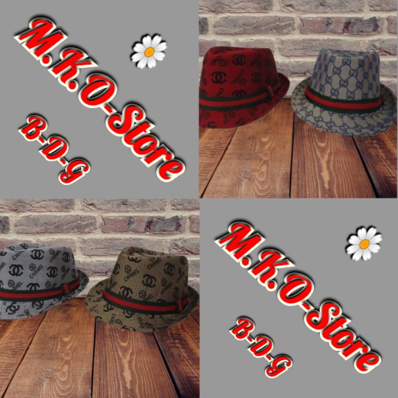 Topi Fedora chanel/Topi anak Tompi-usia 5-10thn
