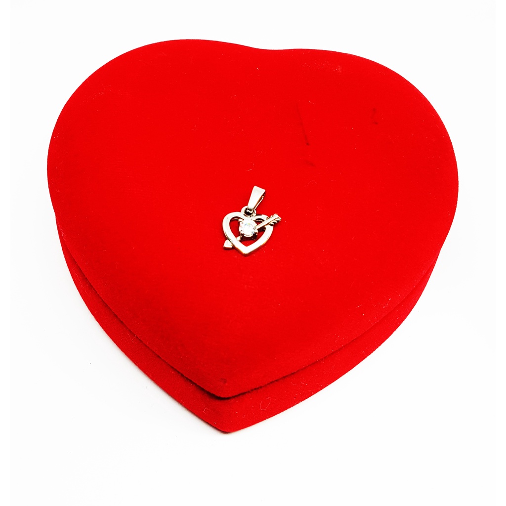 Leontin Kristal love anak panah, besi Putih asli ambon