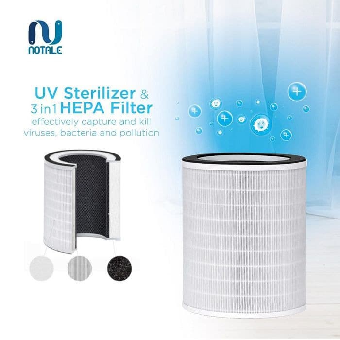 Notale Air Purifier with Hepa 13 Filter UVC Sterilizer 50m2 - Garansi Resmi