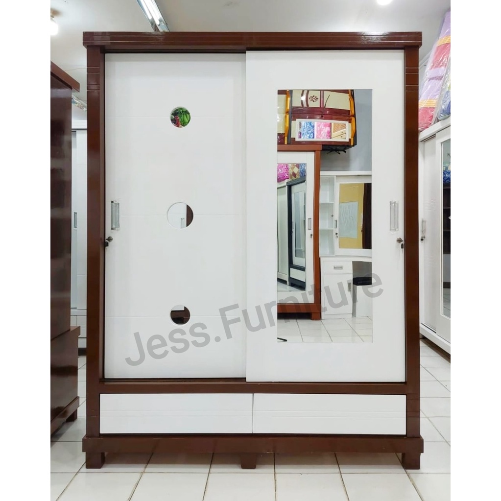 Lemari Baju 2Pintu Sliding JUMBO , Lemari Pakaian 2Pintu JUMBO , Lemari Baju 2Pintu Geser , Lemari B