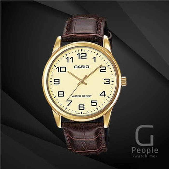 GROSIR Jam Tangan Casio Original Pria Case Gold MTP-V001GL-9 Casio Kulit Pria