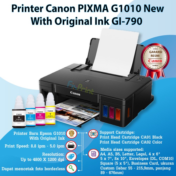 Printer Inkjet Canon G1010 G 1010 G1020 G 1020 Pixma Ink Tank System Infus Gi790 Gi71