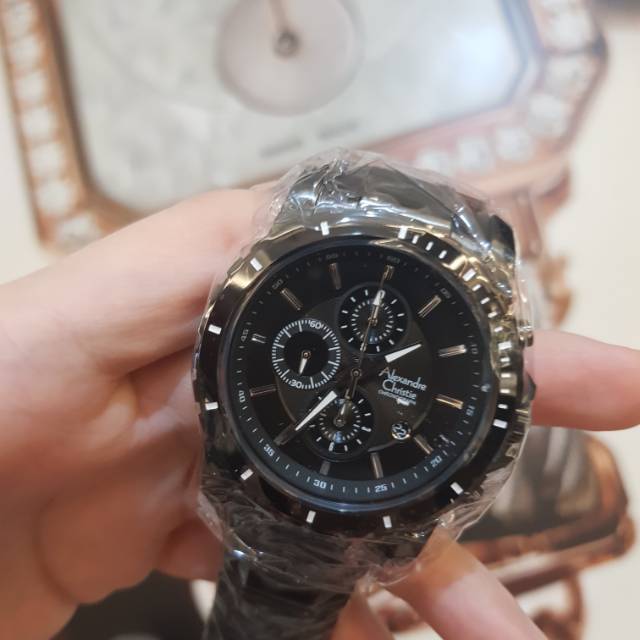 alexandre christie ac 6141 mc hita. / 6141mc hitam pria