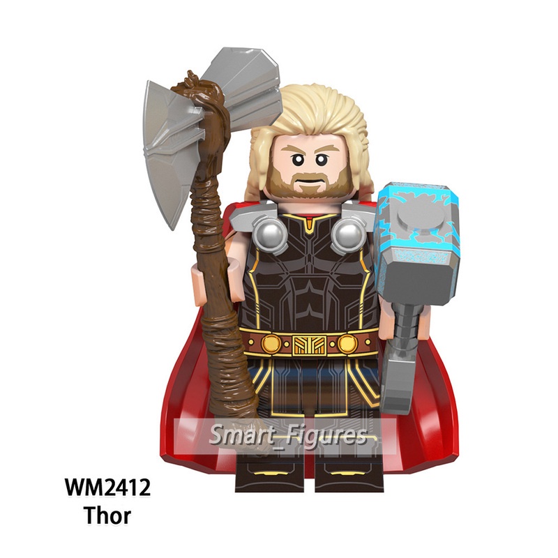 Marvel Mainan Action Figure Minifigures Thor 4 Janester Zeus Korg Valkyrie Heimdall Star Lord Untuk Koleksi