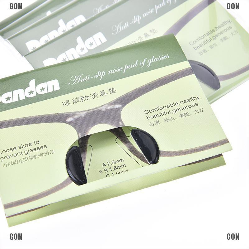 Gongjing1 5 Pasang Bantalan Hidung Kacamata Bahan Silikon anti slip 1.8mm