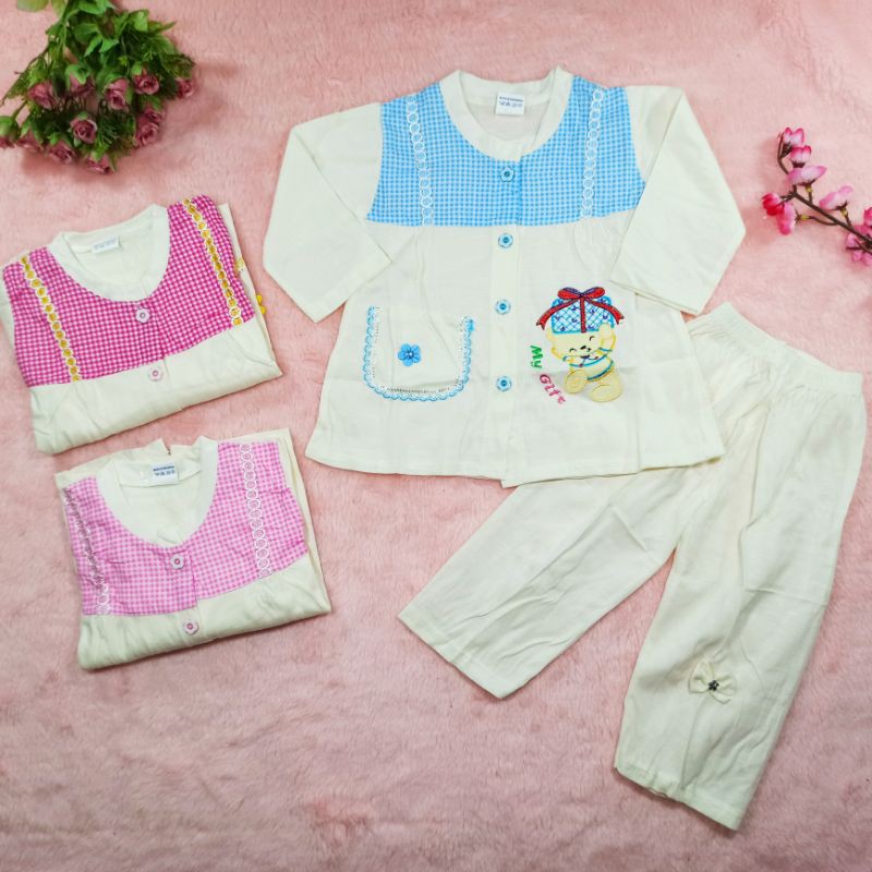 Ss#4001 Babydoll Anak size 6-12bulan / Baju Tidur Anak Perempuan / Setelan Anak / Piyama Anak