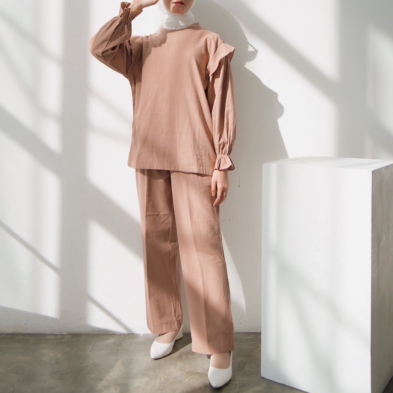 ELLE LINEN SERIES ( ONESET )-Caramel