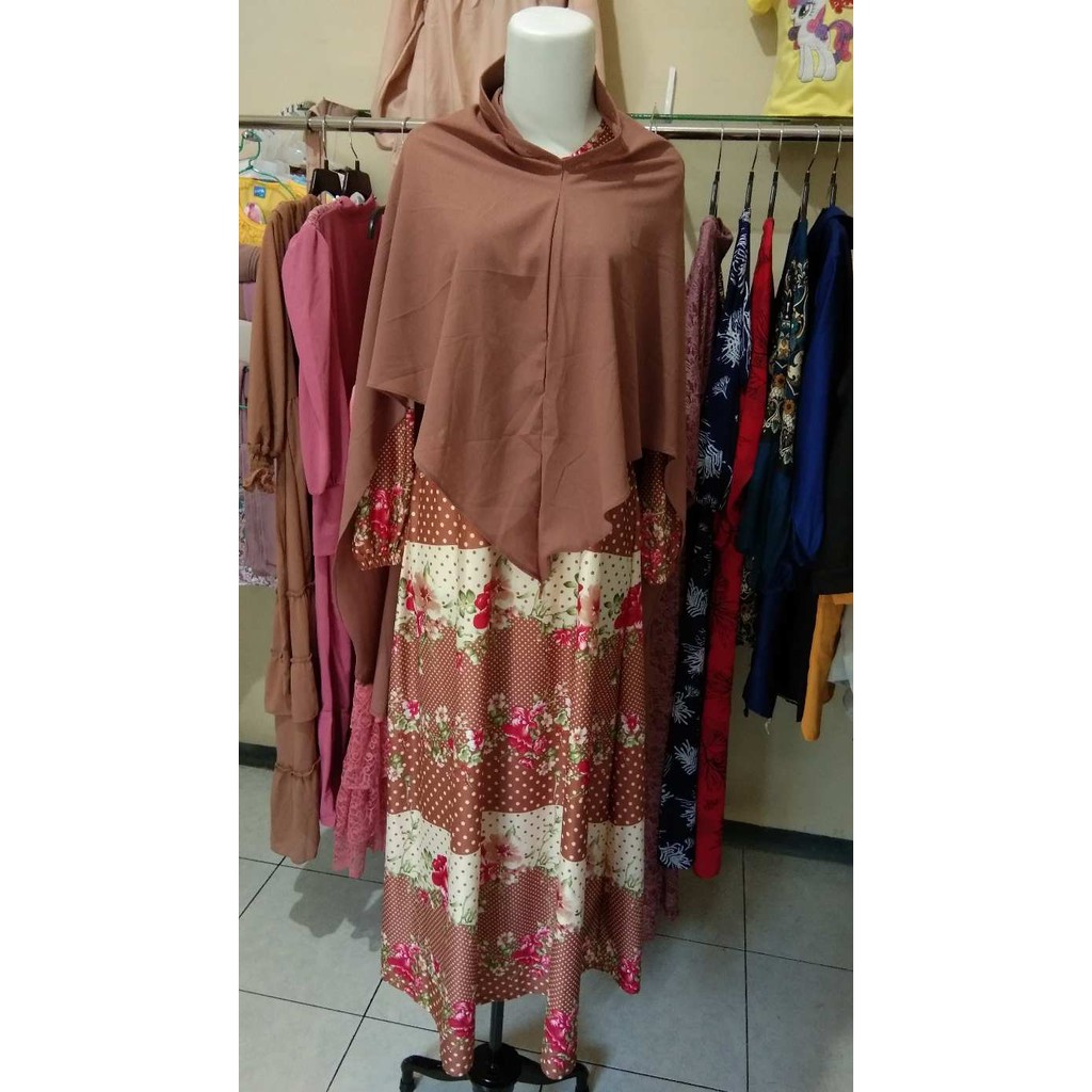 Gamis ((JUMBO)) Satu Set Hijab Murah Live