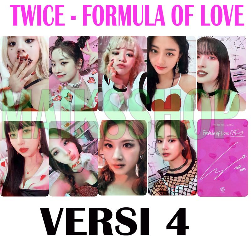 Twice Formula of Love Photocard Kpop