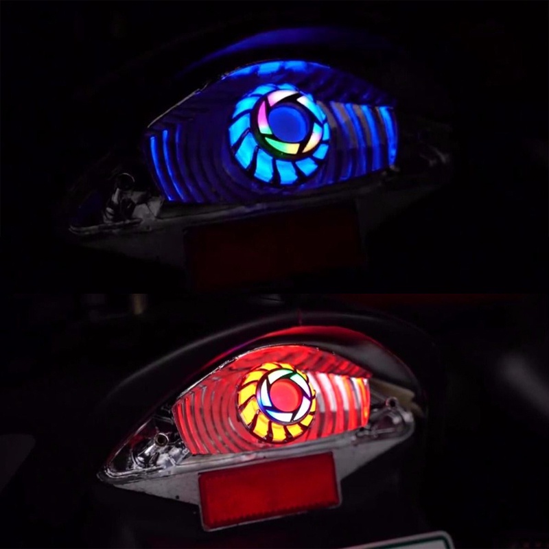 Lampu Sepeda Motor LED Rem Ekor Angel Eye Lampu Elektrik Universal Tail Lamps Scooter Rear Lamp Aksesoris Motor