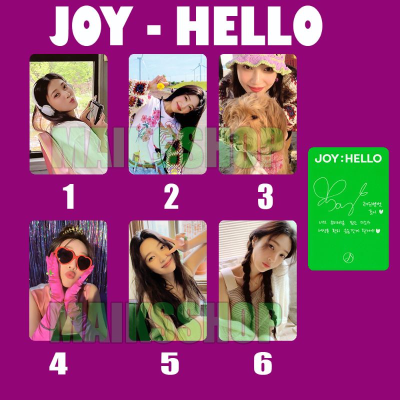 (BISA SATUAN) Red Velvet Joy Hello Photocard Kpop