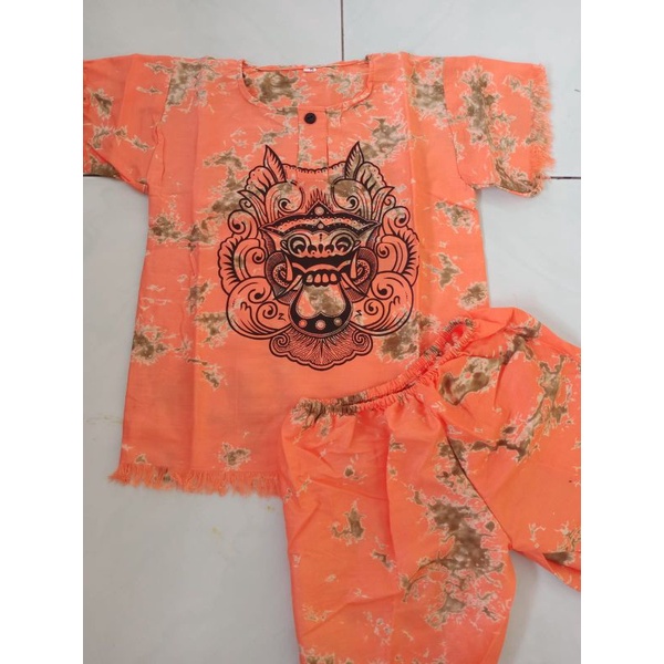 setelan anak - baju barong - baju anak -  kaos barong - kaos gables bali anak - setelan kaos - COD