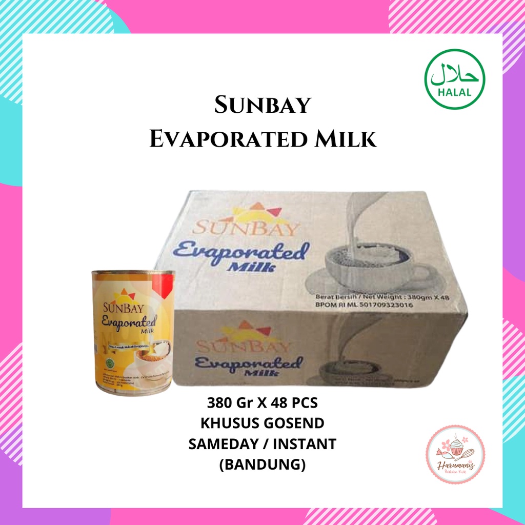 

[KHUSUS GOJEK GRAB] Sunbay Susu Evaporasi Evaporated Milk 1 karton 1 dus 48pcs 380gr