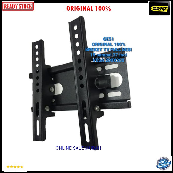 G51 Original 100% breket tv 15-32 in inci bracket televisi lcd led flexible gantungan komplit fungsi universal adjustable penopang fleksible pengaman G51   BISA SEGALA JENIS TV LCD LED BISA SETING 15 INCI SAMPAI 32 INCI UNIVERSAL  GARANSI UANG KEMBALI 100