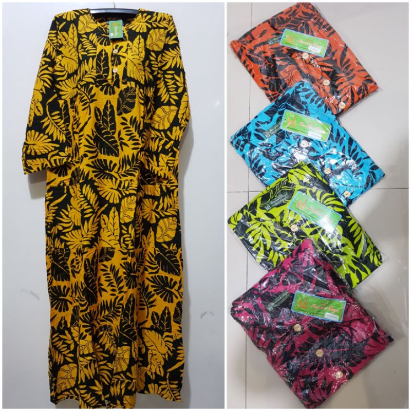 YULI - LONGDRES SUSUN LD 105 CM PB 130 CM BATIK KENCANA UNGU (KU)LEBEL HIJAU(KUI)