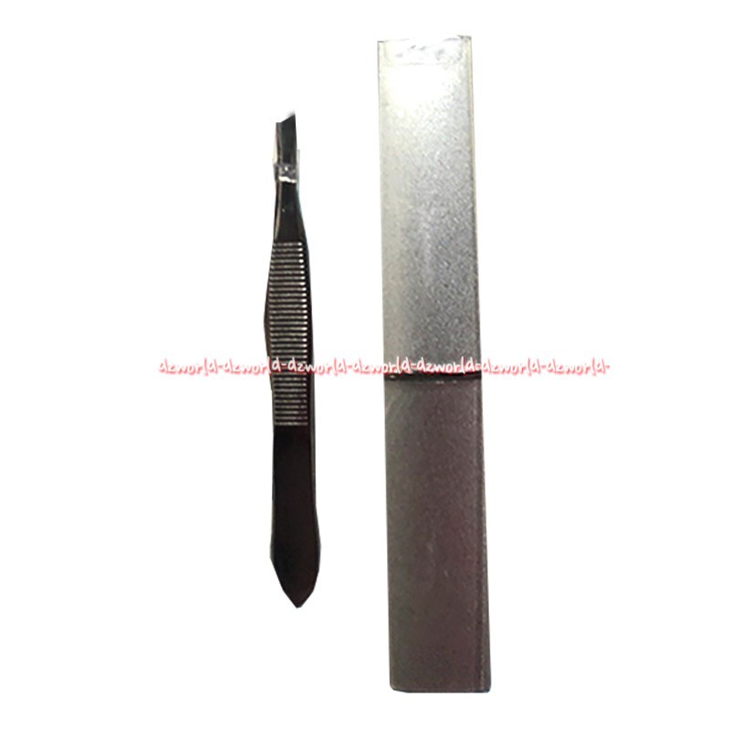 Trim Stainless Stant Tip Tweezers Alat Pingset Jepit Dengan Box Kotak Stainless Trims