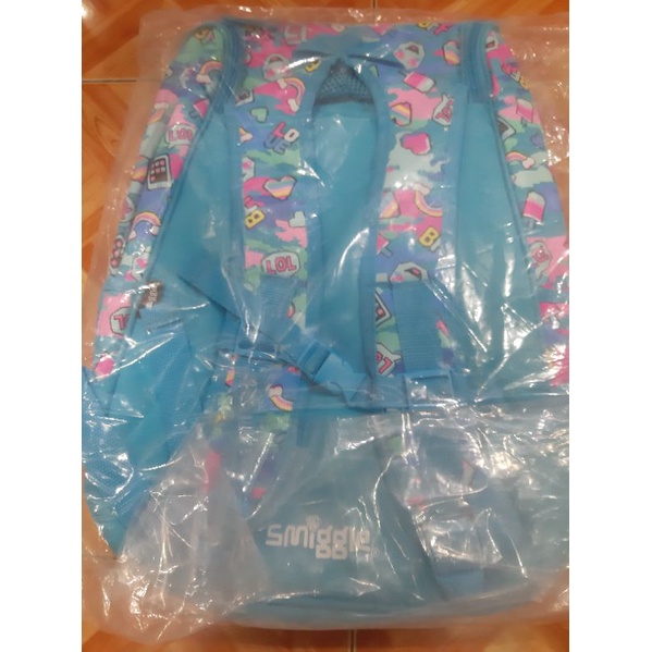 Tas Smiggle Access Bacpack BFF LOVE LOL Blue