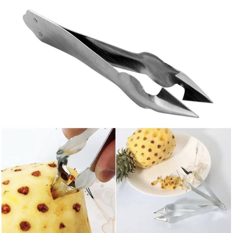 Penjepit Kupas Mata Nanas Stainless Steel Alat Capitan Mata Nanas Pengupas Biji Mata Nanas Capitan Penjepit Pengupas Mata Nanas Dapur Eye Remove