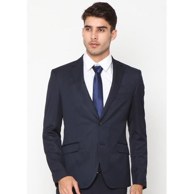 Jobb Cromwell-T2 Jas Pria Slim Fit Biru