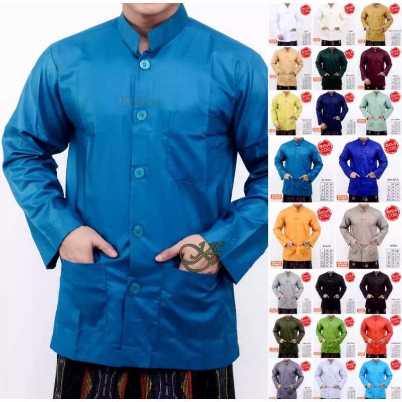 Baju Koko Haibah Model Ammu Saku Depan Alkafi Kafana Koko Habaib Lengan Panjang Superspuun Toyobo M L XL