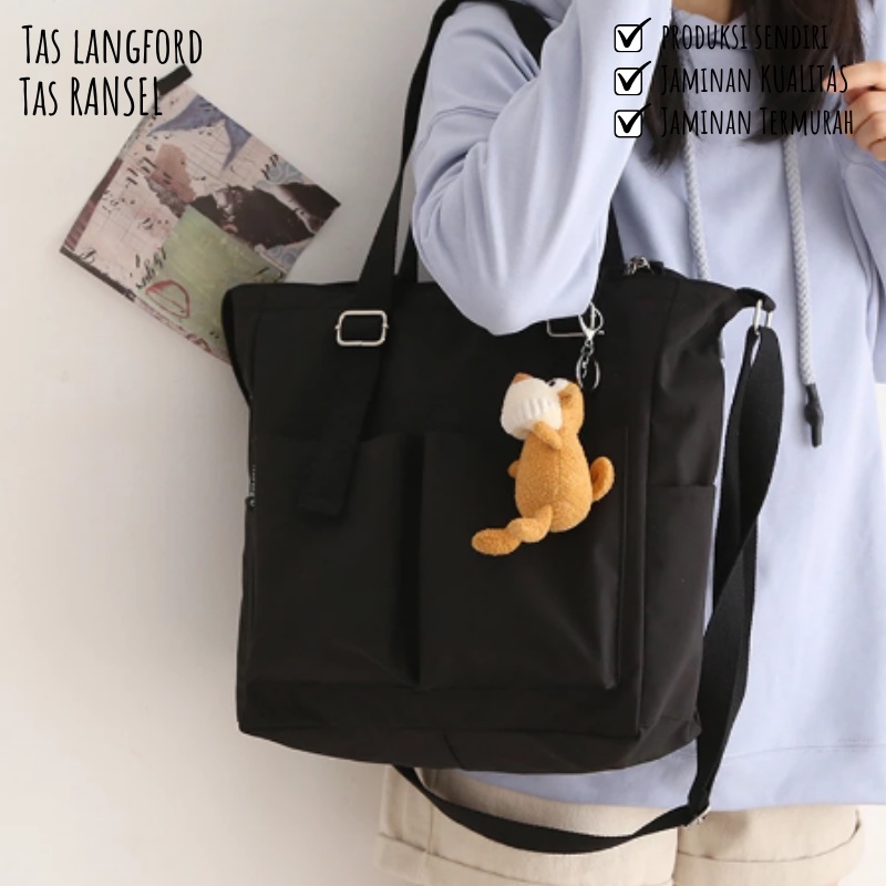 Tas Shoulder Wanita - Selempang Sekolah Kuliah Kerja Model Korea Terbaru Kekinian Fashion Multifungsi Stylish Import Lokal Original Murah Bagus Kapasitas Panjang Traveling Bahu Simple Elegan Casual Perempuan Cewek