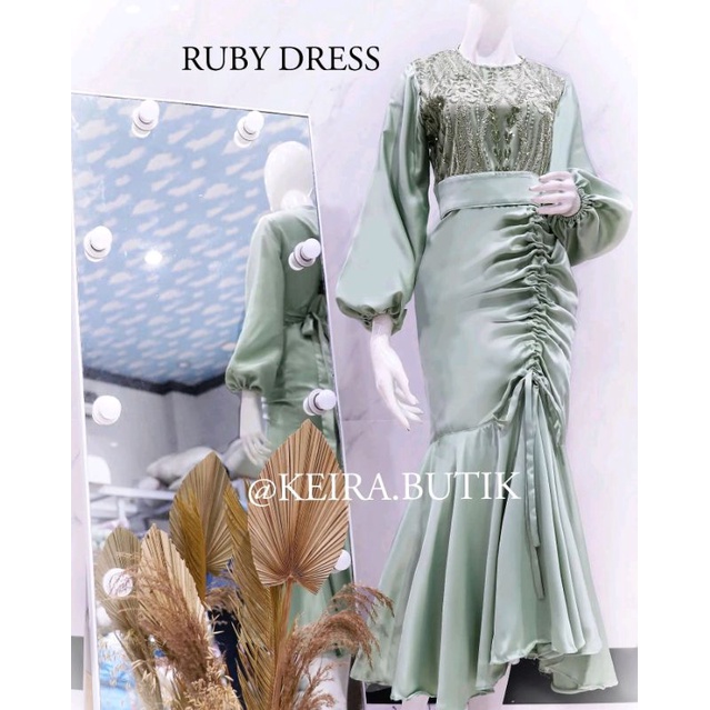 RUBY DRESS EXCLUSIVE GAMIS PESTA TERMURAH GAUN PESTA DRESS MUSLIMAH