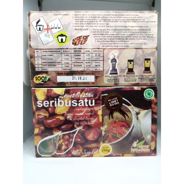 Nasi Liwet Instan 1001 Rasa Jengkol 250 gr