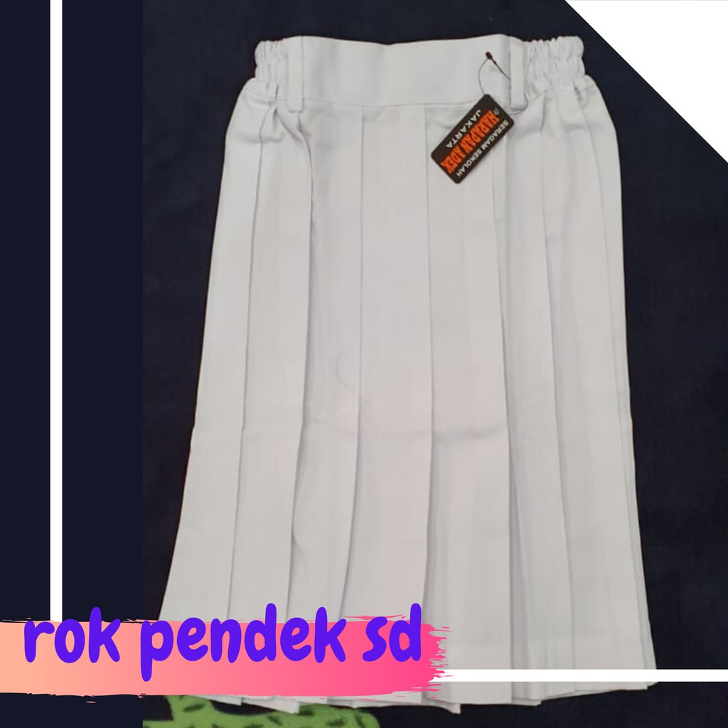 ROK SD PUTIH PENDEK BAHAN FAMATEX ~ HARAPAN ADEK