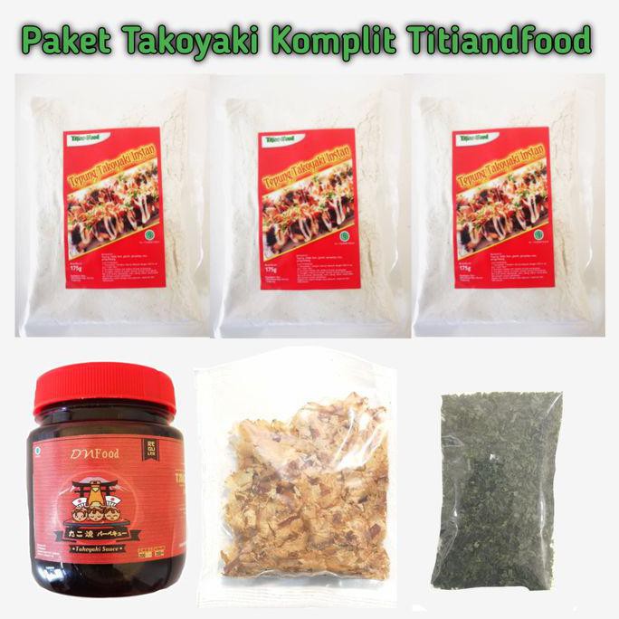 

Diskon TITIANDFOOD Paket Takoyaki Komplit tepung katsuobushi saus dan aonori Big Sale