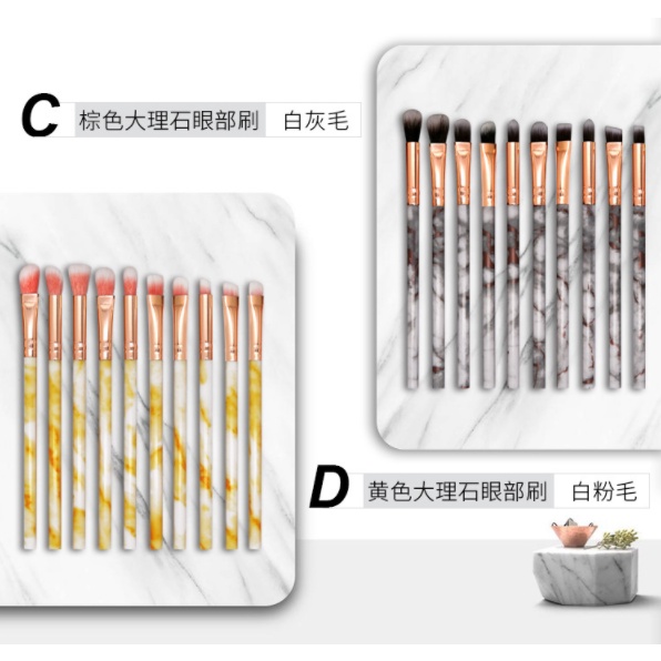 MOGYMOGY KUAS_SET_B Make Up Kosmetik Wajah Mata 10 PCS 10pcs Cosmetic MakeUp Brushes Kabuki Brush