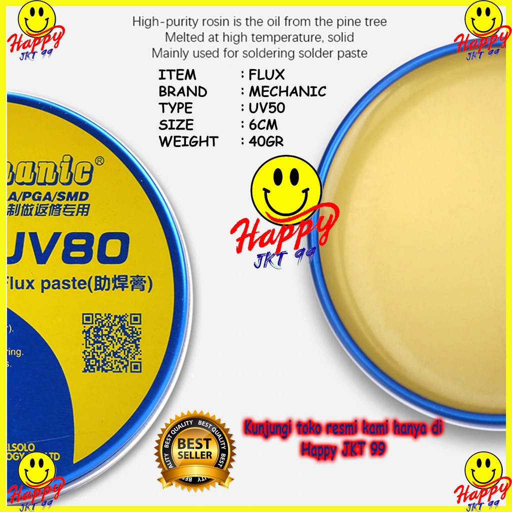 [ HAPPY JKT 99 ] FLUX PASTA MECHANIC UV50 UV 50 SOLDER PASTE