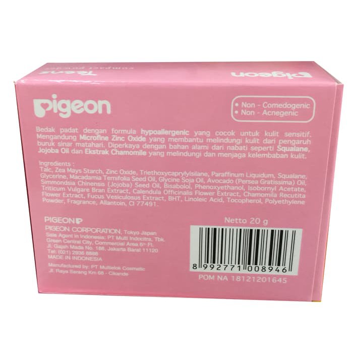 Bedak Pigeon teens Teen compact powder Bedak Remaja White Pink