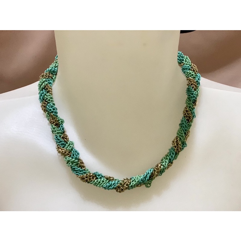 preloved kalung hijau kombinasi variasi / aksesoris wanita / forever 21 / hnm h&m