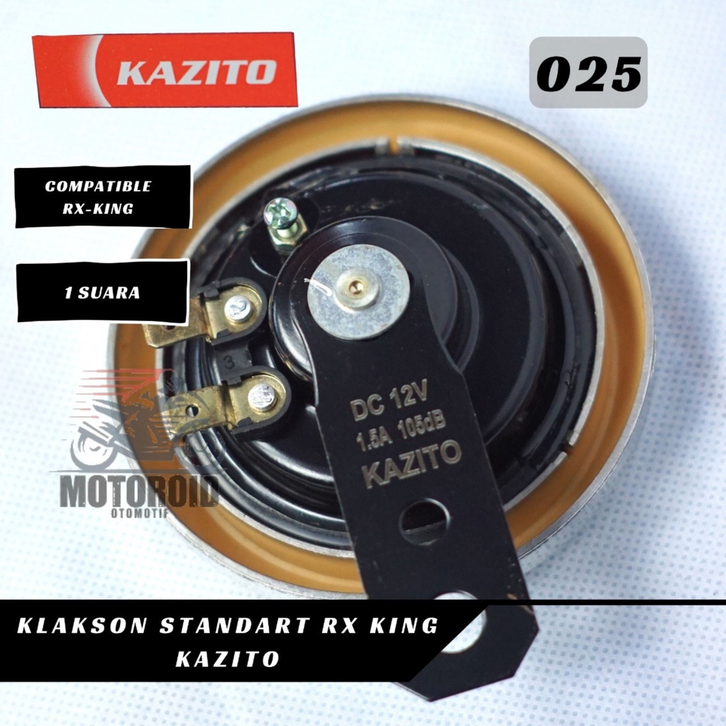 KLAKSON HORN STANDARD RX KING KAZITO DC 12V UNIVERSAL STANDAR MOTOR CHROME