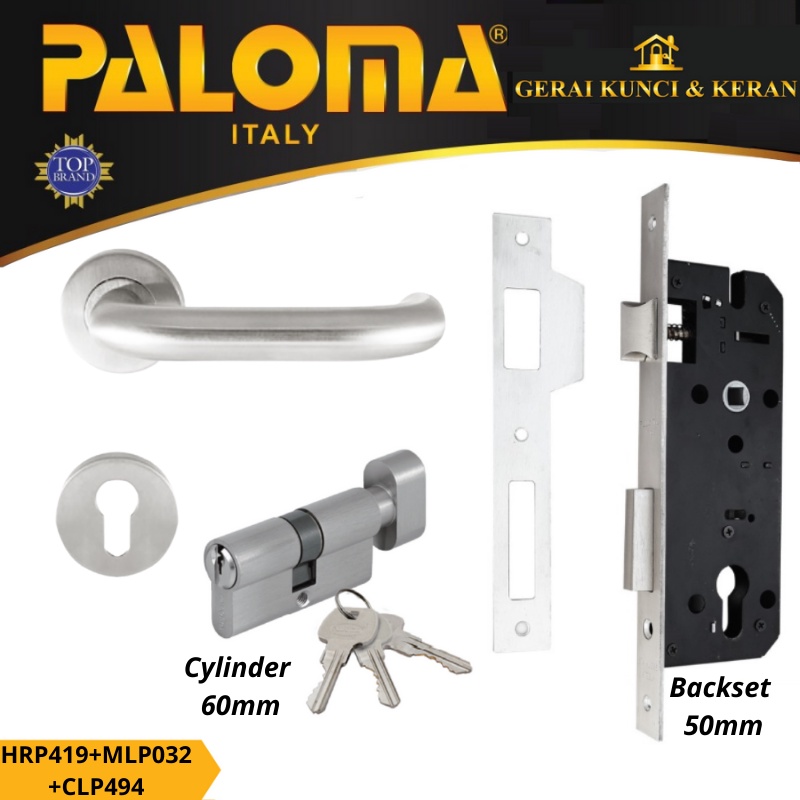 PAKET PALOMA HANDLE KUNCI SET MLP 032 CLP 494 HRP 419 GAGANG PINTU RUMAH