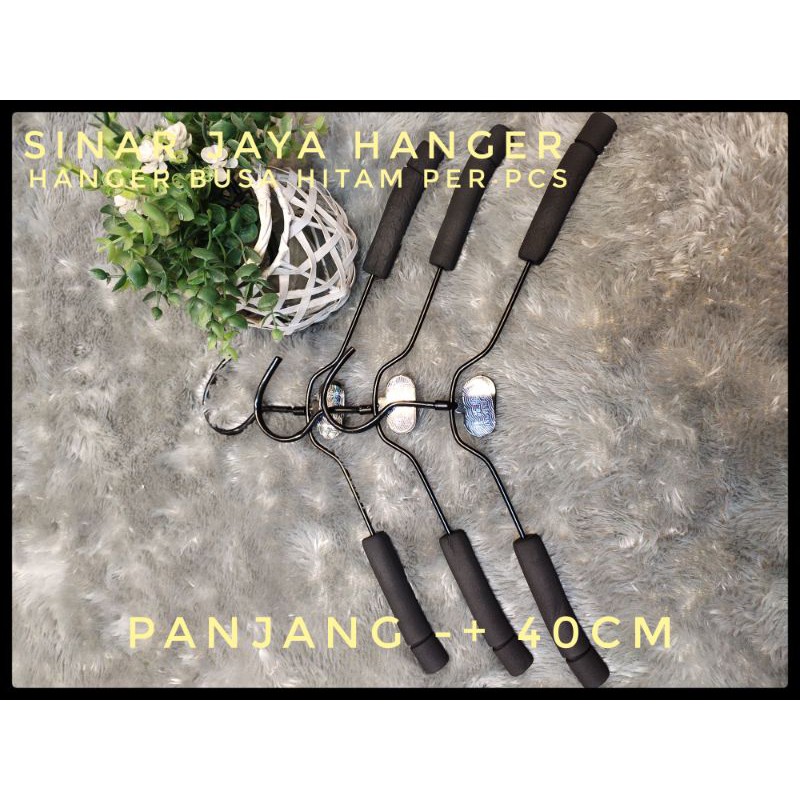 Hanger busa hitam harga per pcs