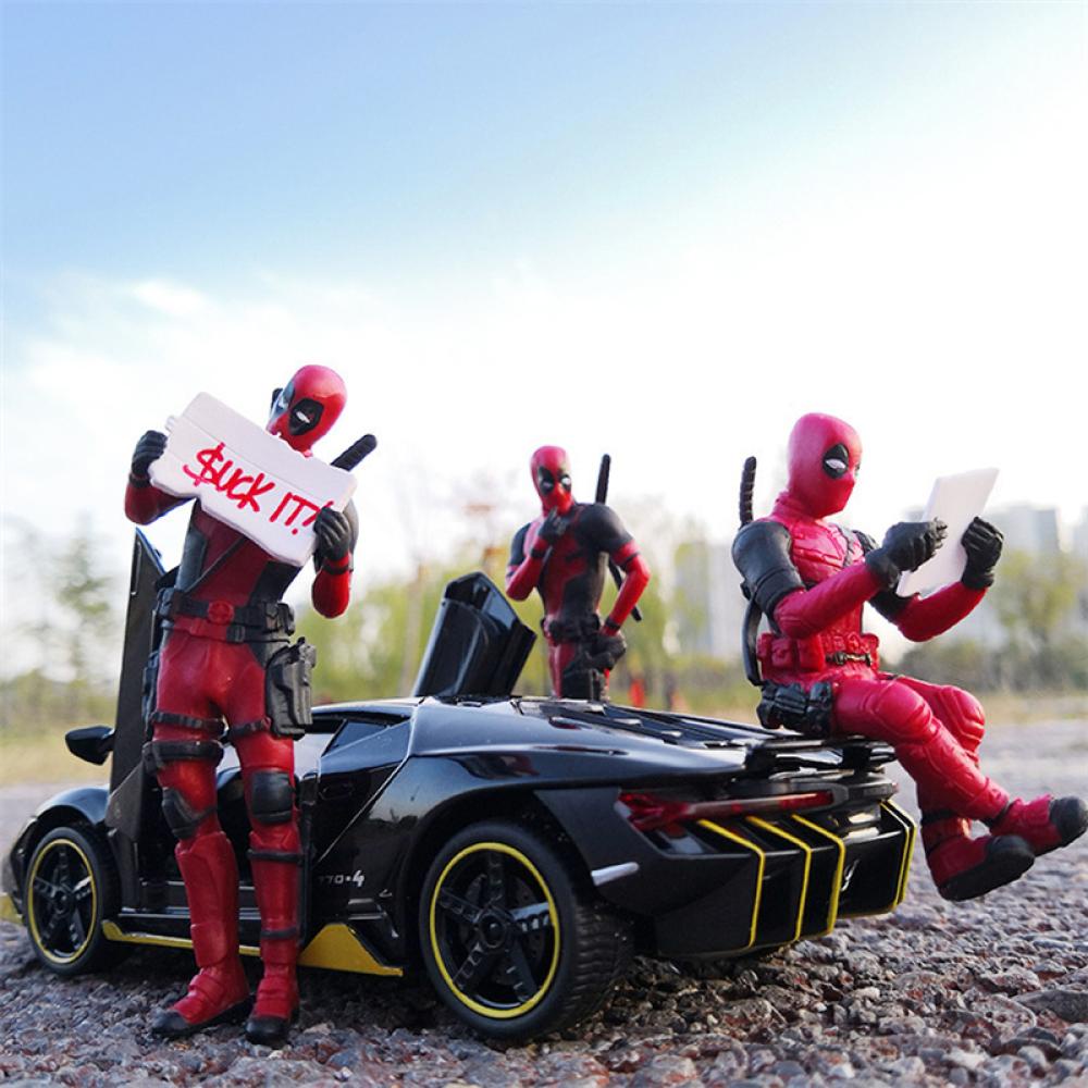 Timekey Mainan Action Figure Karakter Deadpool Bahan PVC Untuk Dekorasi Interior Mobilrumah J5O5