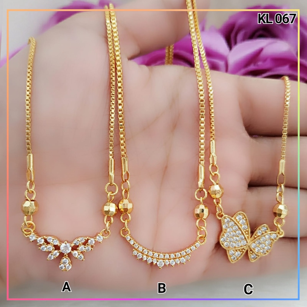 Kalung xuping kalung dewasa koye full permata zirkon mewah perhiasan lapis emas gold KL 067
